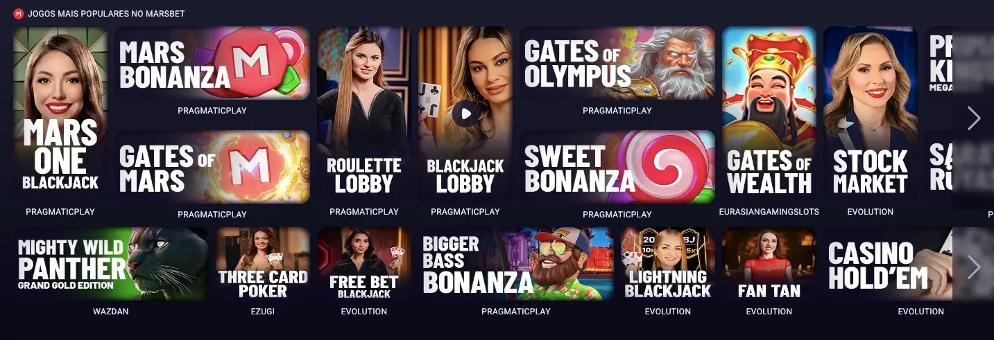 JOGOS POPULARES NO MARSBET