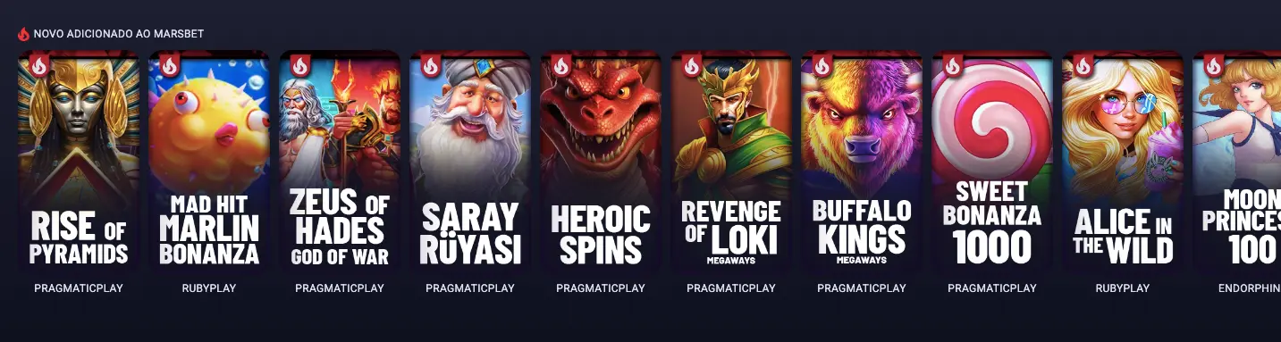 NOVOS JOGOS NO MARSBET